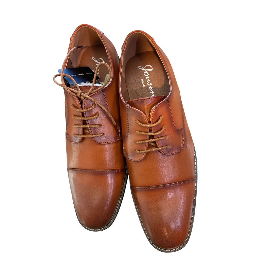 Jousen Dress Shoes Mens 11.5 Brown New AMY645 Polished Cap Toe Oxford